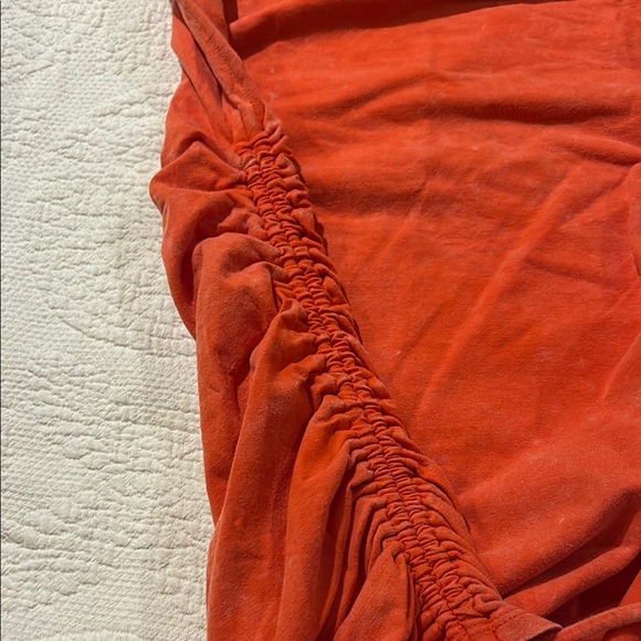 PINK Victoria's Secret Orange Asymmetrical Ruched Mini Dress - Picture 5 of 8